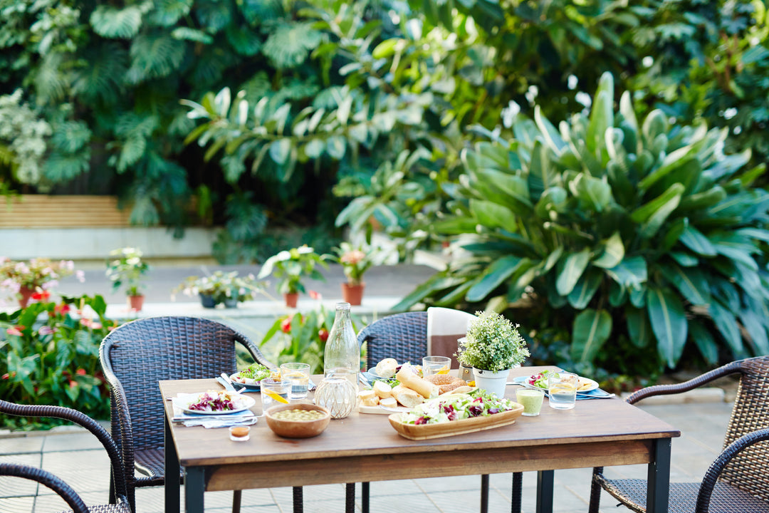 Table et salon de jardin