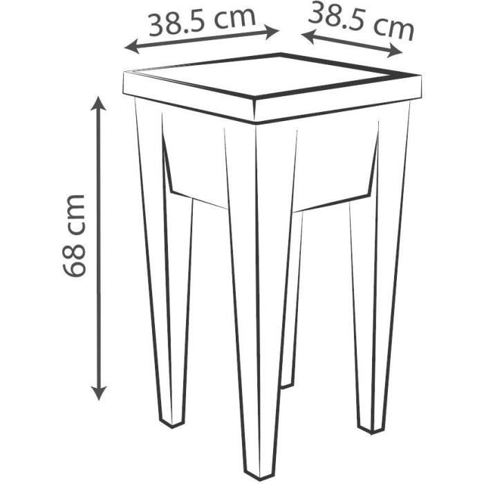 Espace Potager Vegétable EDA URBAN - 4 bouchons d'évacuation  - L38,5 x P38,5 x H68 cm