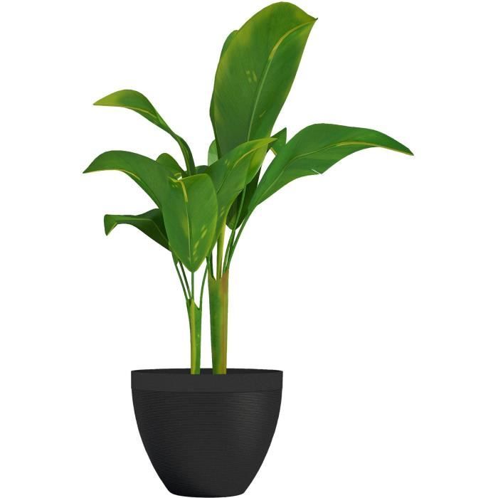 Pot de fleurs - GARDEN ID - Green Care Impact Noir-Anth - 30 x 26 cm - Garanti 10ans - 100% recyclé - Résistant UV/gel