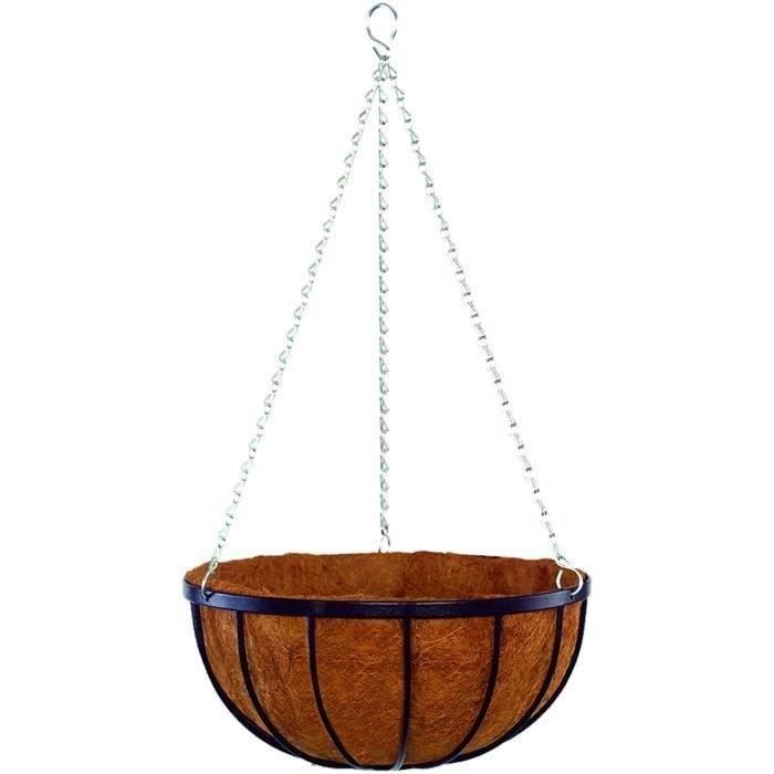 Suspension + coco - GARDEN ID Georgian - Ø30 H17 cm - Coco premium - Structure solide - Profond pour le développement des plantes