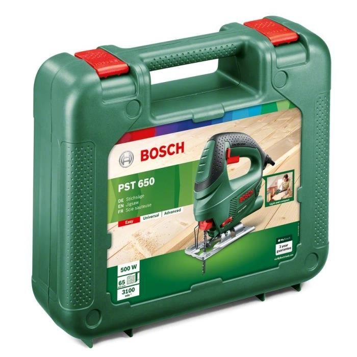 Scie sauteuse filaire BOSCH PST 650 CT 500W - Vert - PST 650 CT - Scie sauteuse - Electrique - Bois - 65 mm