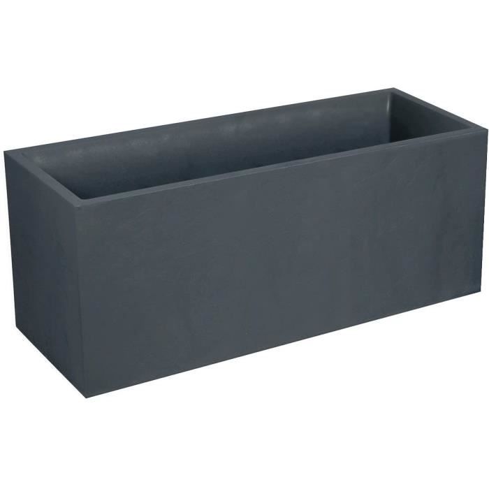 EDA Bac jardiniere Volcania 100 x 40 x 40 cm - 97,6 L - Gris  anthracite