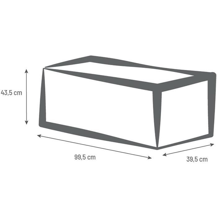 EDA Bac jardiniere Volcania 100 x 40 x 40 cm - 97,6 L - Gris  anthracite