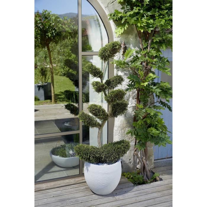 EDA Pot rond Graphit Ø50cm - Contenance 46L - Blanc cérusé