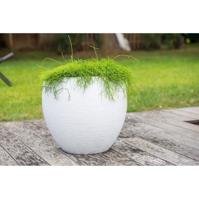 EDA Pot rond Graphit Ø50cm - Contenance 46L - Blanc cérusé