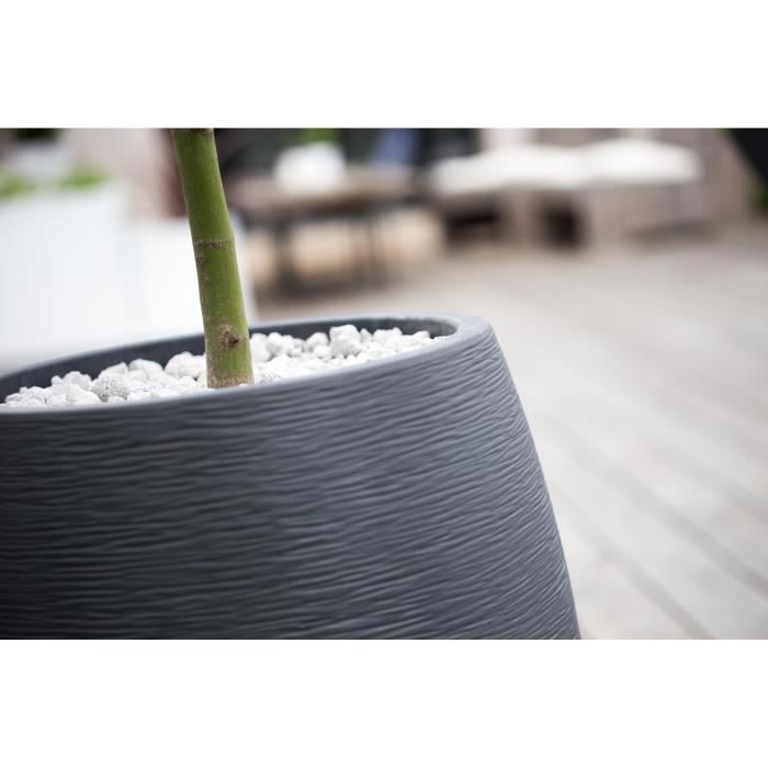 EDA Pot rond Graphit Ø50cm - Contenance 53L - Gris anthracite