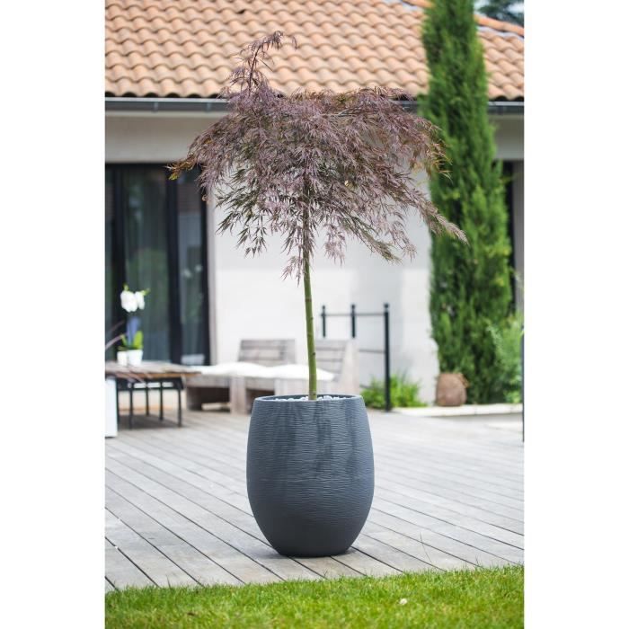 EDA Pot rond Graphit Ø50cm - Contenance 53L - Gris anthracite