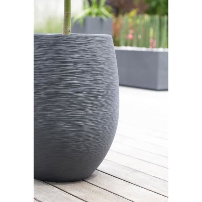 EDA Pot rond Graphit Ø50cm - Contenance 53L - Gris anthracite