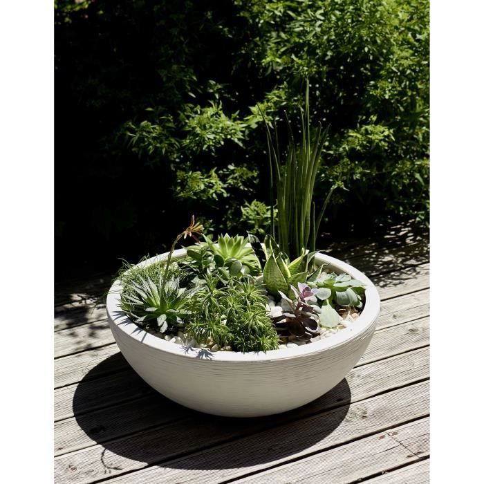 EDA Pot vasque Graphit Ø59cm - Contenance 39L - Blanc cérusé