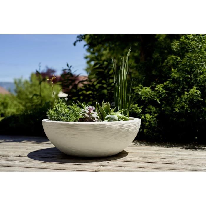 EDA Pot vasque Graphit Ø59cm - Contenance 39L - Blanc cérusé