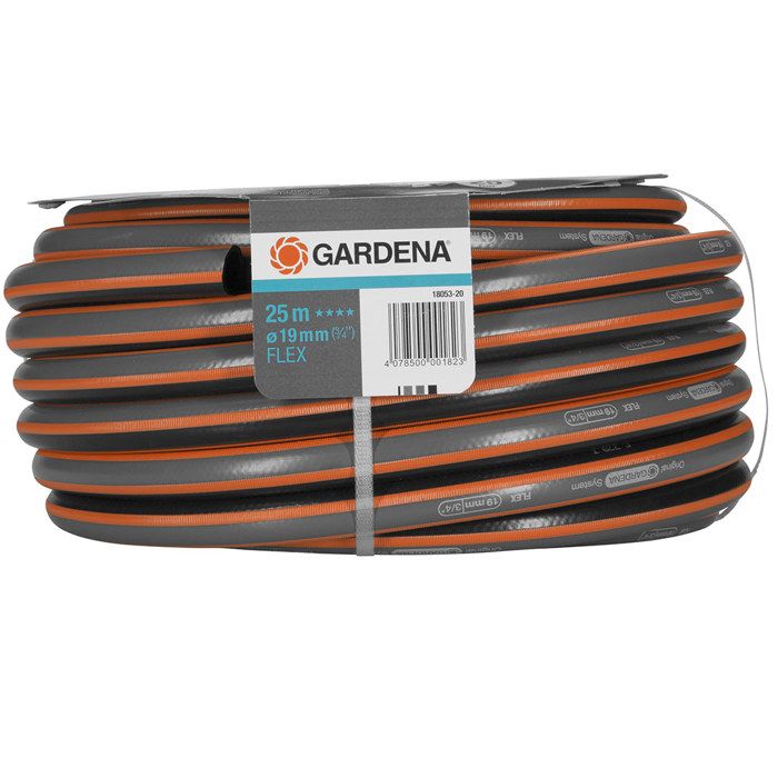 GARDENA Tuyau d'arrosage Comfort FLEX  Longueur 25m  Ø19mm  Anti noeud et indéformable  Garantie 20 ans (18053-20)