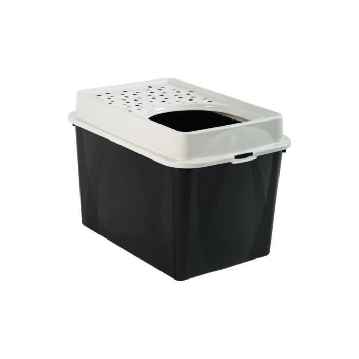 Maison de toilette TOP 50l - Noire (PP Recyclé) - 57,2 x 39,3 x 40,4 cm