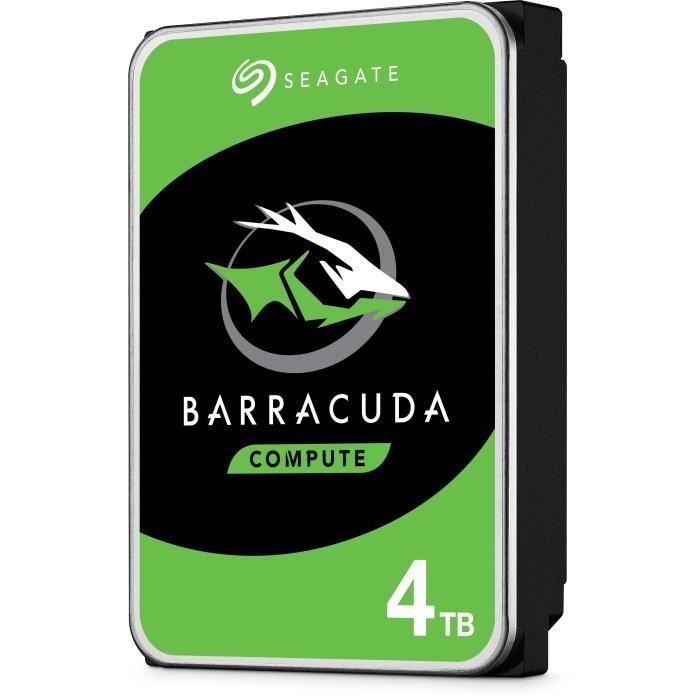 SEAGATE - Disque dur Interne HDD - BarraCuda - 4To - 5 400 tr/min - 3.5