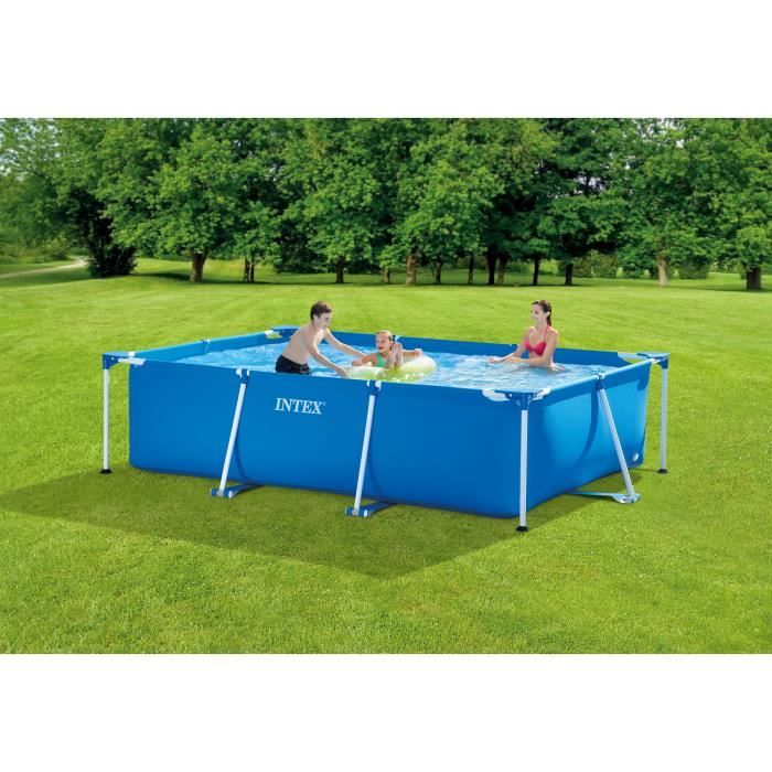 Kit Piscine hors sol tubulaire INTEX - Metal Frame - 300 x 200 x 75 cm - Rectangulaire (Livrée avec pompe et cartouche) - 28275FS