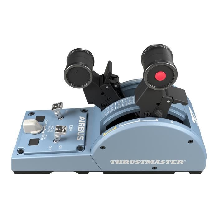 THRUSTMASTER Joystick TCA Officer Pack Airbus Edition : Réplique ergonomique du Mini-manche et Quadrant Airbus