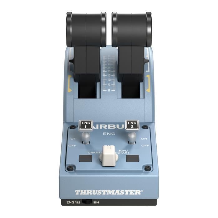 THRUSTMASTER Joystick TCA Officer Pack Airbus Edition : Réplique ergonomique du Mini-manche et Quadrant Airbus