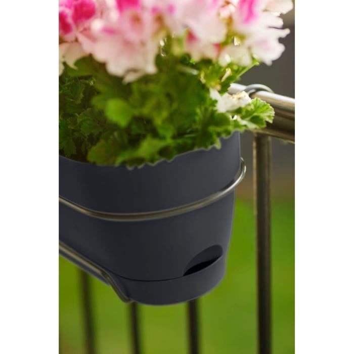 Balconniere ELHO Vibia Campana Allin1 Rectangulaire - Ø 70 - Plastique - 11 l - Anthracite