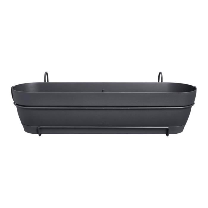 Balconniere ELHO Vibia Campana Allin1 Rectangulaire - Ø 70 - Plastique - 11 l - Anthracite