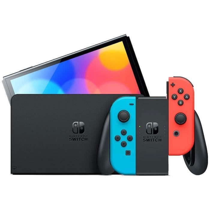 Console Nintendo Switch - Modele OLED - Bleu Néon & Rouge Néon