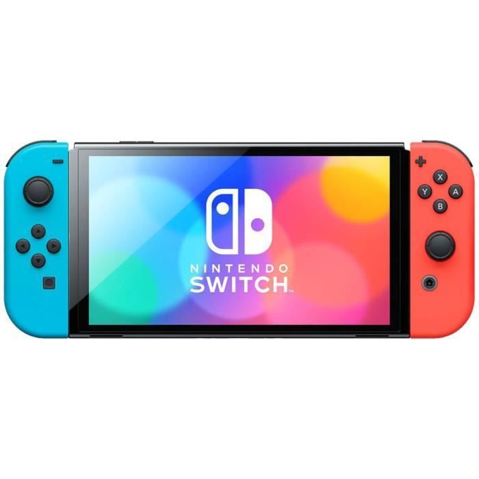 Console Nintendo Switch - Modele OLED - Bleu Néon & Rouge Néon