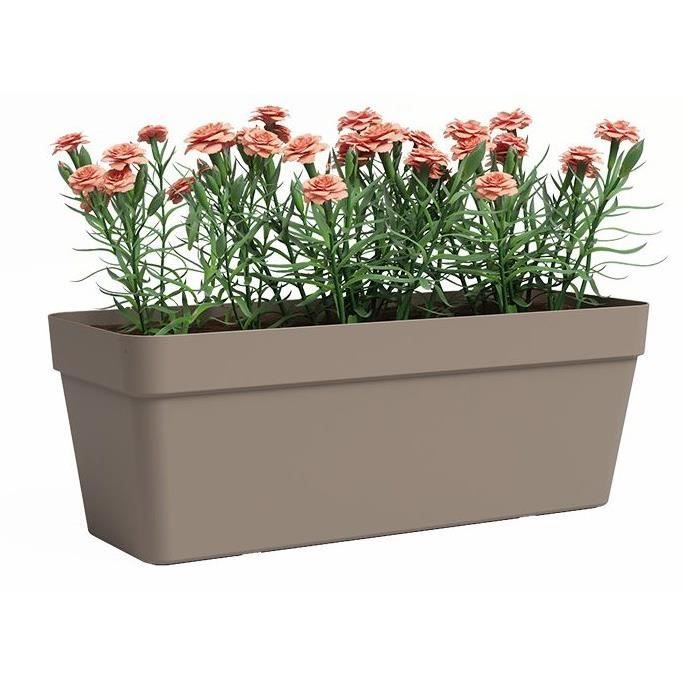 Jardiniere - Plastique - Taupe - Rectangulaire - L49,9 x P20 x H18,1cm - ARTEVASI