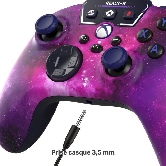 Manette de jeu filaire - TURTLE BEACH - REACT-R - Nebula - Xbox & Windows