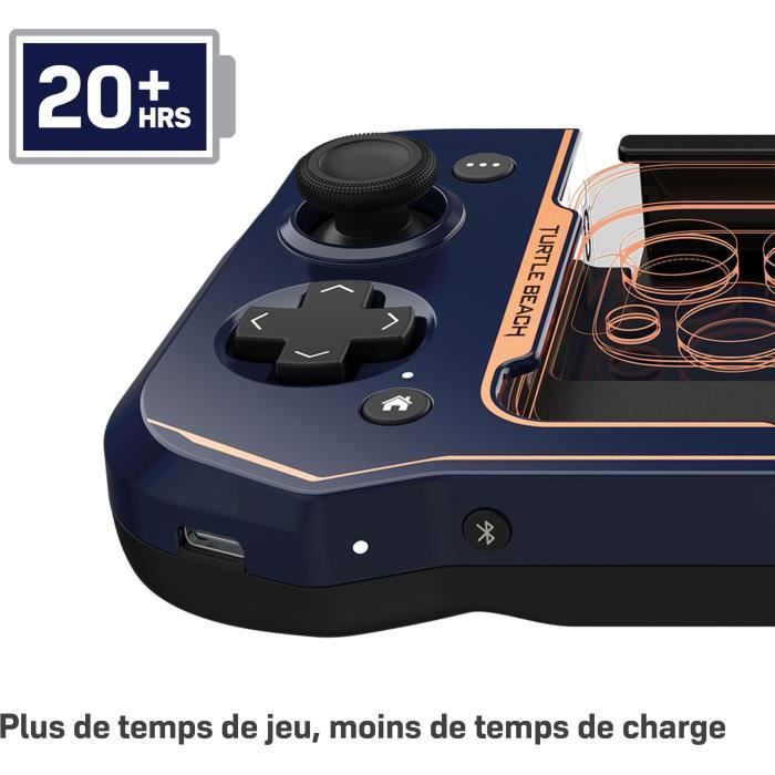 Manette de jeu sans fil - TURTLE BEACH - Atom - Bleu Cobalt - Pour mobile iOS