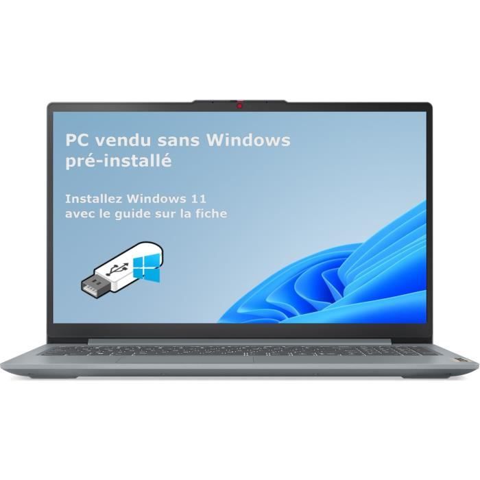 PC Portable LENOVO IdeaPad Slim 3 15IAN8 | 15'' FHD - Core i3-N305 - RAM 8 Go - SSD 512 Go - Windows 11 - AZERTY