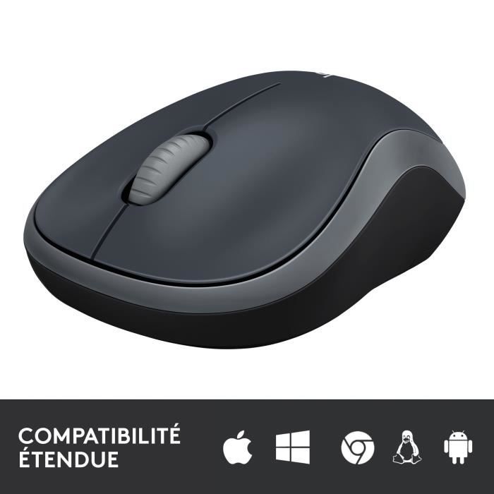 Souris Logitech M185 - souris sans fil compacte ambidextre