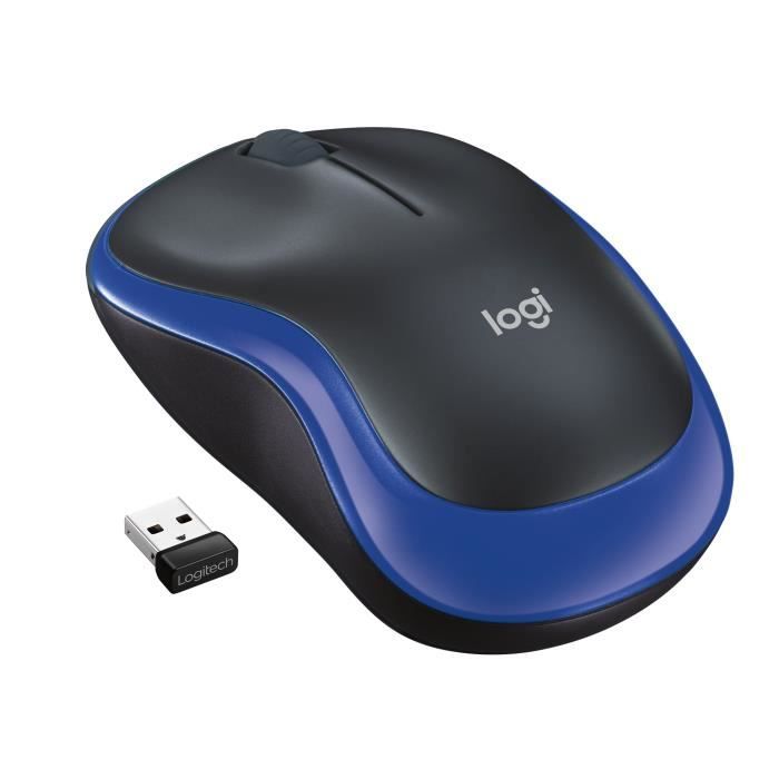 Souris sans fil - Logitech - M185 - Optique - Bleu