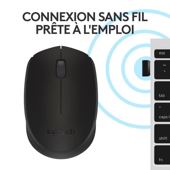 Souris - Sans Fil - Logitech - M171 - Ambidextre - Noir