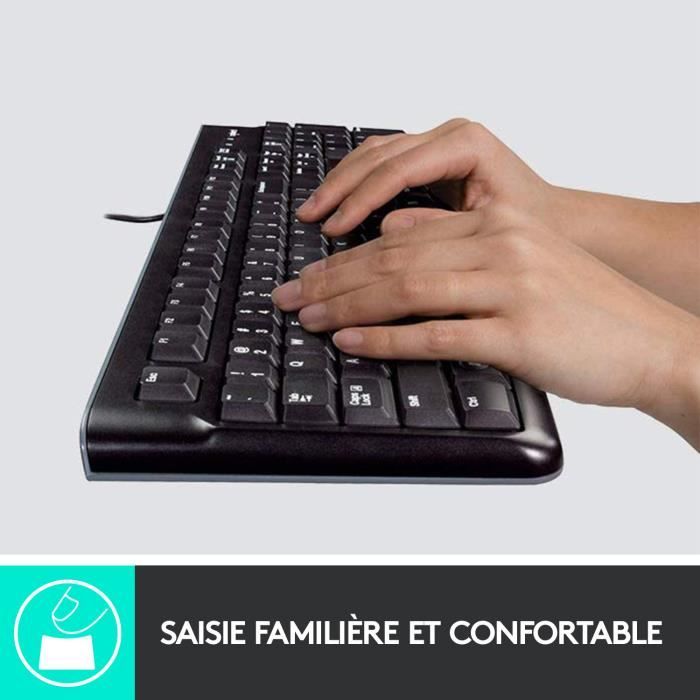 Clavier filaire - Logitech - K120 Business - AZERTY - Noir