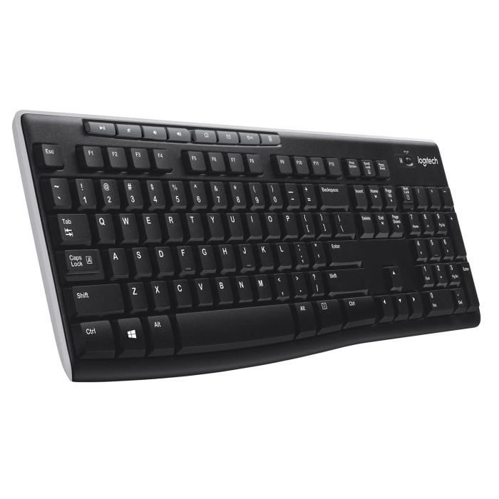 Clavier - Sans fil - Logitech - K270 - AZERTY - Noir