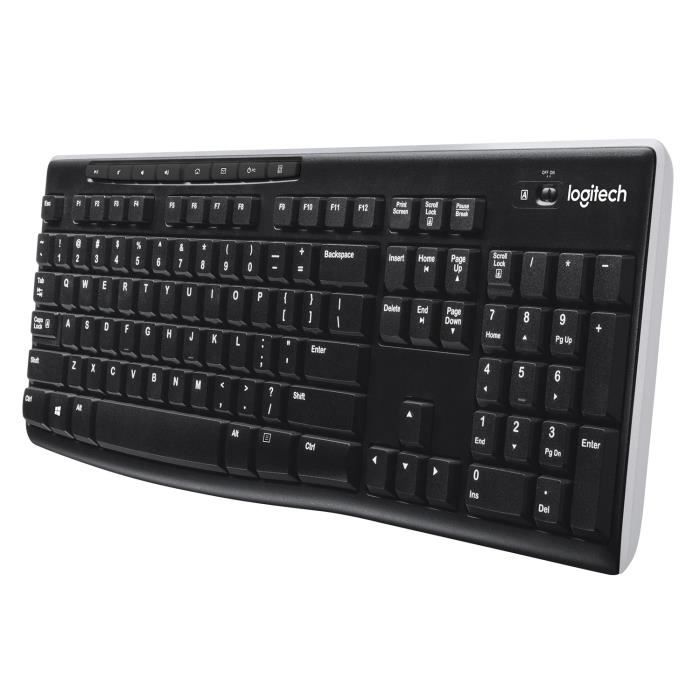 Clavier - Sans fil - Logitech - K270 - AZERTY - Noir