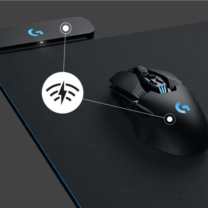 Tapis de souris - Systeme de charge sans fil - Logitech G - Powerplay - Noir