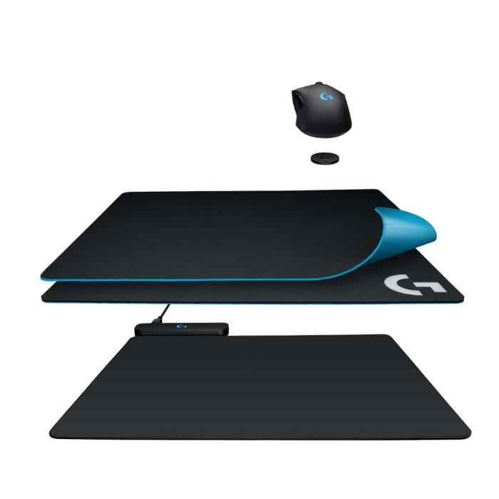 Tapis de souris - Systeme de charge sans fil - Logitech G - Powerplay - Noir