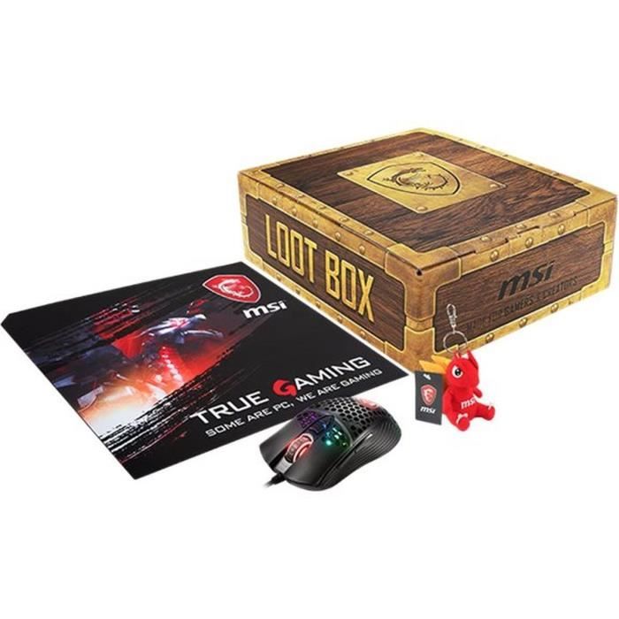 Loot Box 1 ( Souris gaming + Tapis souris + porte clés Lucky Dragon)