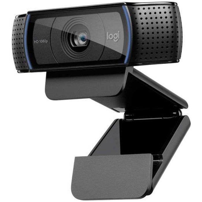 Webcam Logitech C920 HD, Appels et Enregistrements Vidéo Full HD 1080p, Gaming Stream, Deux Microphones