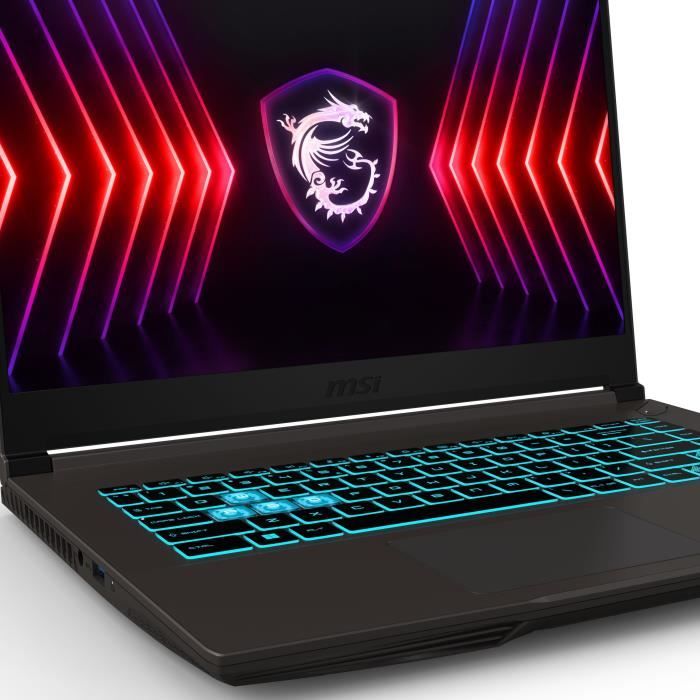 PC Portable Gamer - MSI - Thin 15 B12UC-2489XFR - 15,6 FHD 144Hz - i5-12450H - RAM 16Go - 512Go SSD - RTX 3050 4Go - Sans windows