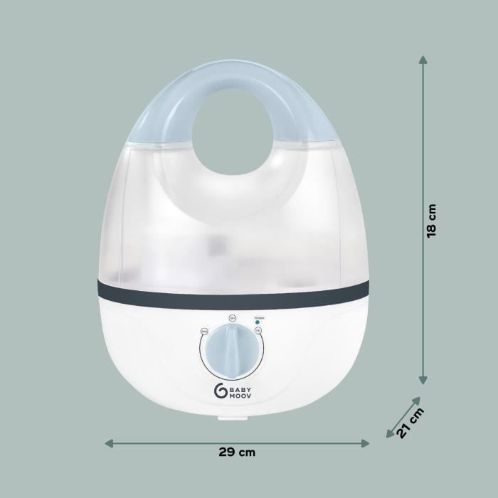 BABYMOOV Hygro - Humidificateur d'air chambre bébé - Silencieux - Vapeur froide