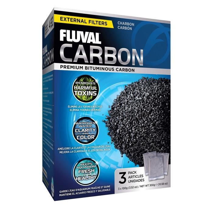 FLUVAL Lot de 3 charbons 100 g - Pour aquarium