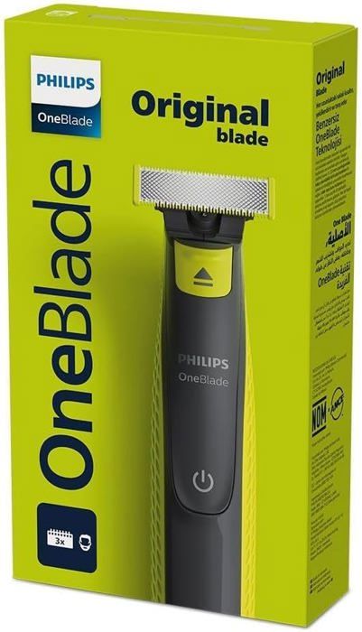 Tondeuse a barbe - PHILIPS - Oneblade QP2724/10 - 3 attaches (1 / 3 / 5 mm) incluses  sans fil rechargeable - Vert / Noir