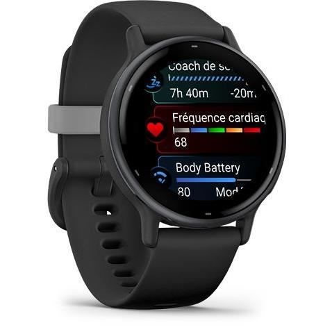 Montre connectée Mixte Garmin VÍVOACTIVE 5 010-02862-10 - bracelet silicone noir