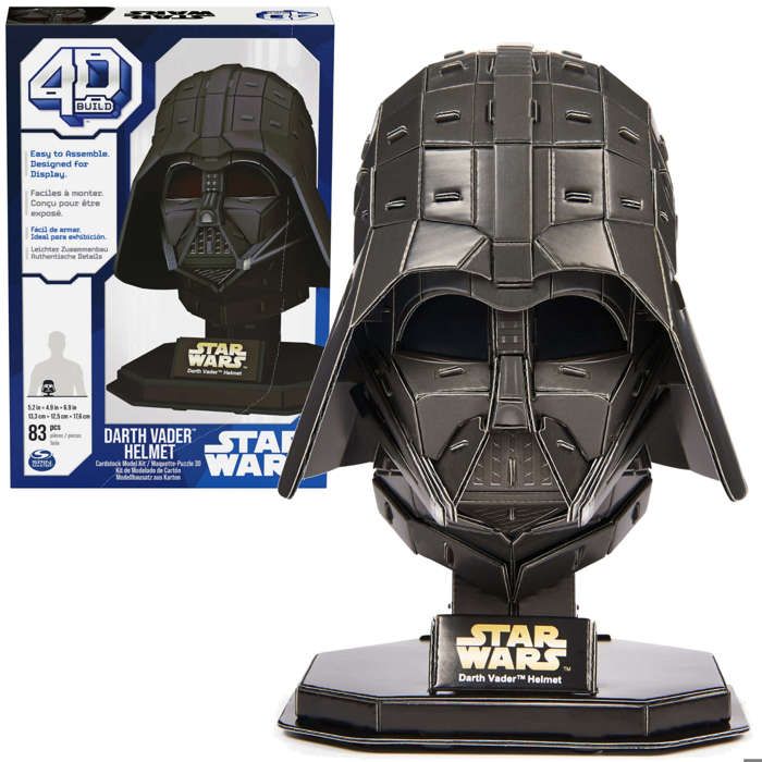 Spin Master Puzzle 4D Build Star Wars Star Wars Casque de Dark Vador modele 3D figurine a assembler