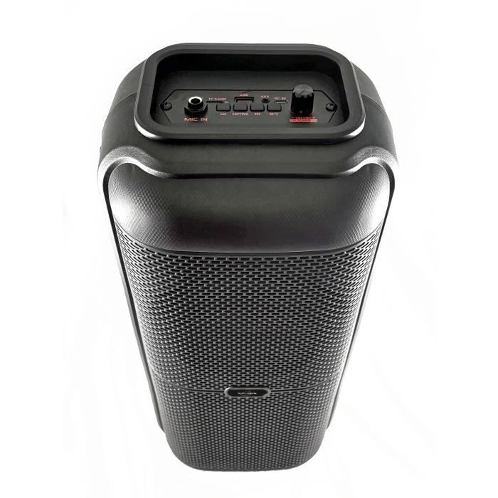 Enceinte Karaoké lumineuse - INOVALLEY - KA22-BTH - Bluetooth V5.0 - 49 cm - 500 W - Noir