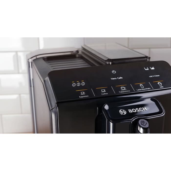 Machine a café broyeur expresso Verocup - BOSCH - TIE20119 Serie 2 - 1300 W - 250 g de grains - 1,4 L - Noir