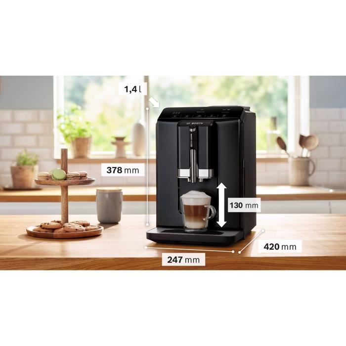 Machine a café broyeur expresso Verocup - BOSCH - TIE20119 Serie 2 - 1300 W - 250 g de grains - 1,4 L - Noir