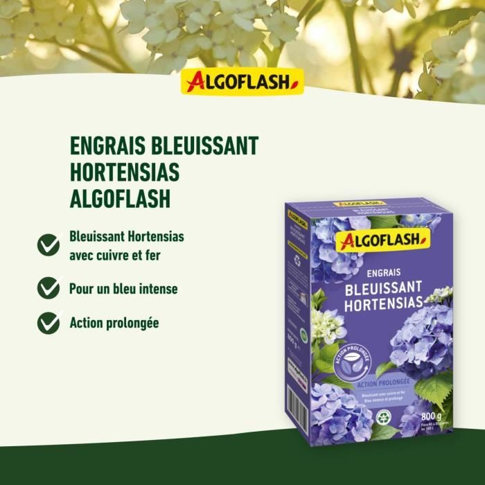 Engrais Bleuissant Hortensias - ALGOFLASH NATURASOL NATURASOL - Action prolongée 800g