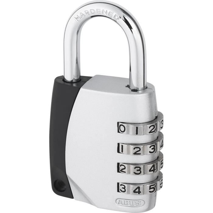 Cadenas a combinaison - ABUS - 155/40 B/DFNLI - Anse acier - Code numérique a trois chiffres personnalisable