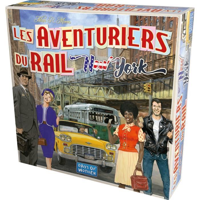 Les Aventuriers du Rail : New York - AC-DÉCO - Jeu de société - 8 ans et plus - 2 a 4 joueurs - 10 a 15 minutes